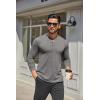 imageCOOFANDY Mens Henley Shirts Long Sleeve Casual Button Shirts Fashion Lightweight Pullover ShirtsGrey