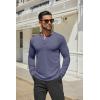 imageCOOFANDY Mens Henley Shirts Long Sleeve Casual Button Shirts Fashion Lightweight Pullover ShirtsNavy Blue