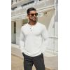 imageCOOFANDY Mens Henley Shirts Long Sleeve Casual Button Shirts Fashion Lightweight Pullover ShirtsWhite