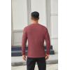 imageCOOFANDY Mens Henley Shirts Long Sleeve Casual Button Shirts Fashion Lightweight Pullover ShirtsWine Red