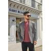 imageCOOFANDY Mens Henley Shirts Long Sleeve Casual Button Shirts Fashion Lightweight Pullover ShirtsWine Red