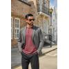 imageCOOFANDY Mens Henley Shirts Long Sleeve Casual Button Shirts Fashion Lightweight Pullover ShirtsWine Red