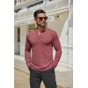 imageCOOFANDY Mens Henley Shirts Long Sleeve Casual Button Shirts Fashion Lightweight Pullover ShirtsWine Red