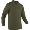 imageCOOFANDY Mens Long Sleeve Polo Shirts Quick Dry Moisture Wicking Lightweight Golf Shirts Casual Collared ShirtArmy Green