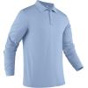 imageCOOFANDY Mens Long Sleeve Polo Shirts Quick Dry Moisture Wicking Lightweight Golf Shirts Casual Collared ShirtBlue
