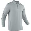 imageCOOFANDY Mens Long Sleeve Polo Shirts Quick Dry Moisture Wicking Lightweight Golf Shirts Casual Collared ShirtLight Grey