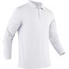 imageCOOFANDY Mens Long Sleeve Polo Shirts Quick Dry Moisture Wicking Lightweight Golf Shirts Casual Collared ShirtWhite