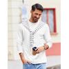 imageCOOFANDY Mens Long Sleeve Tee Shirts Stretch Crew Neck Thermal Shirts Casual T Shirts for Men2 Pack Blackwhite