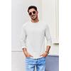 imageCOOFANDY Mens Long Sleeve Tee Shirts Stretch Crew Neck Thermal Shirts Casual T Shirts for MenAwhite