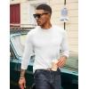 imageCOOFANDY Mens Long Sleeve Tee Shirts Stretch Crew Neck Thermal Shirts Casual T Shirts for MenAwhite