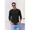 imageCOOFANDY Mens Long Sleeve Tee Shirts Stretch Crew Neck Thermal Shirts Casual T Shirts for MenBlack