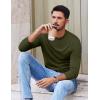 imageCOOFANDY Mens Long Sleeve Tee Shirts Stretch Crew Neck Thermal Shirts Casual T Shirts for MenDark Army Green