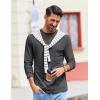 imageCOOFANDY Mens Long Sleeve Tee Shirts Stretch Crew Neck Thermal Shirts Casual T Shirts for MenDark Grey