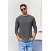 imageCOOFANDY Mens Long Sleeve Tee Shirts Stretch Crew Neck Thermal Shirts Casual T Shirts for MenDark Grey