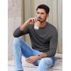 imageCOOFANDY Mens Long Sleeve Tee Shirts Stretch Crew Neck Thermal Shirts Casual T Shirts for MenDark Grey