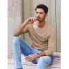 imageCOOFANDY Mens Long Sleeve Tee Shirts Stretch Crew Neck Thermal Shirts Casual T Shirts for MenKhaki
