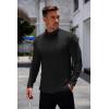 imageCOOFANDY Mens Mock Turtleneck Long Sleeve Shirts Basic Thermal Turtle Neck Undershirt Lightweight Pullover Sweaters Top2 Pack  BlackBlack