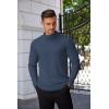 imageCOOFANDY Mens Mock Turtleneck Long Sleeve Shirts Basic Thermal Turtle Neck Undershirt Lightweight Pullover Sweaters Top2 Pack  BlackNavy Blue