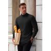 imageCOOFANDY Mens Mock Turtleneck Long Sleeve Shirts Basic Thermal Turtle Neck Undershirt Lightweight Pullover Sweaters Top2 Pack  BlackNavy Blue