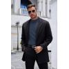 imageCOOFANDY Mens Mock Turtleneck Long Sleeve Shirts Basic Thermal Turtle Neck Undershirt Lightweight Pullover Sweaters Top2 Pack  BlackNavy Blue