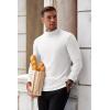 imageCOOFANDY Mens Mock Turtleneck Long Sleeve Shirts Basic Thermal Turtle Neck Undershirt Lightweight Pullover Sweaters Top2 Pack  BlackWhite