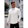 imageCOOFANDY Mens Mock Turtleneck Long Sleeve Shirts Basic Thermal Turtle Neck Undershirt Lightweight Pullover Sweaters TopAwhite