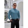 imageCOOFANDY Mens Mock Turtleneck Long Sleeve Shirts Basic Thermal Turtle Neck Undershirt Lightweight Pullover Sweaters TopBlue