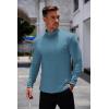 imageCOOFANDY Mens Mock Turtleneck Long Sleeve Shirts Basic Thermal Turtle Neck Undershirt Lightweight Pullover Sweaters TopBlue