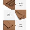 imageCOOFANDY Mens Mock Turtleneck Long Sleeve Shirts Basic Thermal Turtle Neck Undershirt Lightweight Pullover Sweaters TopBrown