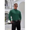 imageCOOFANDY Mens Mock Turtleneck Long Sleeve Shirts Basic Thermal Turtle Neck Undershirt Lightweight Pullover Sweaters TopGreen
