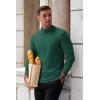 imageCOOFANDY Mens Mock Turtleneck Long Sleeve Shirts Basic Thermal Turtle Neck Undershirt Lightweight Pullover Sweaters TopGreen