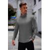 imageCOOFANDY Mens Mock Turtleneck Long Sleeve Shirts Basic Thermal Turtle Neck Undershirt Lightweight Pullover Sweaters TopGrey
