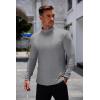 imageCOOFANDY Mens Mock Turtleneck Long Sleeve Shirts Basic Thermal Turtle Neck Undershirt Lightweight Pullover Sweaters TopLight Grey