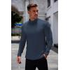 imageCOOFANDY Mens Mock Turtleneck Long Sleeve Shirts Basic Thermal Turtle Neck Undershirt Lightweight Pullover Sweaters TopNavy Blue