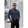 imageCOOFANDY Mens Mock Turtleneck Long Sleeve Shirts Basic Thermal Turtle Neck Undershirt Lightweight Pullover Sweaters TopNavy Blue