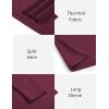 imageCOOFANDY Mens Mock Turtleneck Long Sleeve Shirts Basic Thermal Turtle Neck Undershirt Lightweight Pullover Sweaters TopWine Red