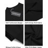 imageCOOFANDY Mens Mock Turtleneck Sweater Short Sleeve Casual Dress Sweater Slim Fit Pullover Basic Knit TeeAll Black