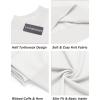 imageCOOFANDY Mens Mock Turtleneck Sweater Short Sleeve Casual Dress Sweater Slim Fit Pullover Basic Knit TeeAll White