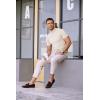 imageCOOFANDY Mens Mock Turtleneck Sweater Short Sleeve Casual Dress Sweater Slim Fit Pullover Basic Knit TeeApricot