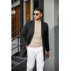 imageCOOFANDY Mens Mock Turtleneck Sweater Short Sleeve Casual Dress Sweater Slim Fit Pullover Basic Knit TeeApricot