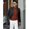 imageCOOFANDY Mens Mock Turtleneck Sweater Short Sleeve Casual Dress Sweater Slim Fit Pullover Basic Knit TeeCaramel