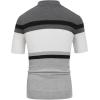 imageCOOFANDY Mens Mock Turtleneck Sweater Short Sleeve Casual Dress Sweater Slim Fit Pullover Basic Knit TeeGray Stripe