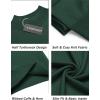 imageCOOFANDY Mens Mock Turtleneck Sweater Short Sleeve Casual Dress Sweater Slim Fit Pullover Basic Knit TeeGreen