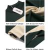 imageCOOFANDY Mens Mock Turtleneck Sweater Short Sleeve Casual Dress Sweater Slim Fit Pullover Basic Knit TeeGreen Stripe