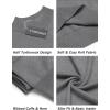 imageCOOFANDY Mens Mock Turtleneck Sweater Short Sleeve Casual Dress Sweater Slim Fit Pullover Basic Knit TeeGrey
