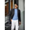 imageCOOFANDY Mens Mock Turtleneck Sweater Short Sleeve Casual Dress Sweater Slim Fit Pullover Basic Knit TeeLight Blue