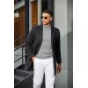 imageCOOFANDY Mens Mock Turtleneck Sweater Short Sleeve Casual Dress Sweater Slim Fit Pullover Basic Knit TeeLight Grey