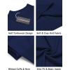 imageCOOFANDY Mens Mock Turtleneck Sweater Short Sleeve Casual Dress Sweater Slim Fit Pullover Basic Knit TeeNavy Blue
