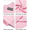 imageCOOFANDY Mens Mock Turtleneck Sweater Short Sleeve Casual Dress Sweater Slim Fit Pullover Basic Knit TeePink