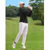 imageCOOFANDY Mens Polo Shirt Long Sleeve Moisture Wicking Golf Shirts Sun Protection Collared Work Shirts3 Pack Black  Dark Grey  Wine Red